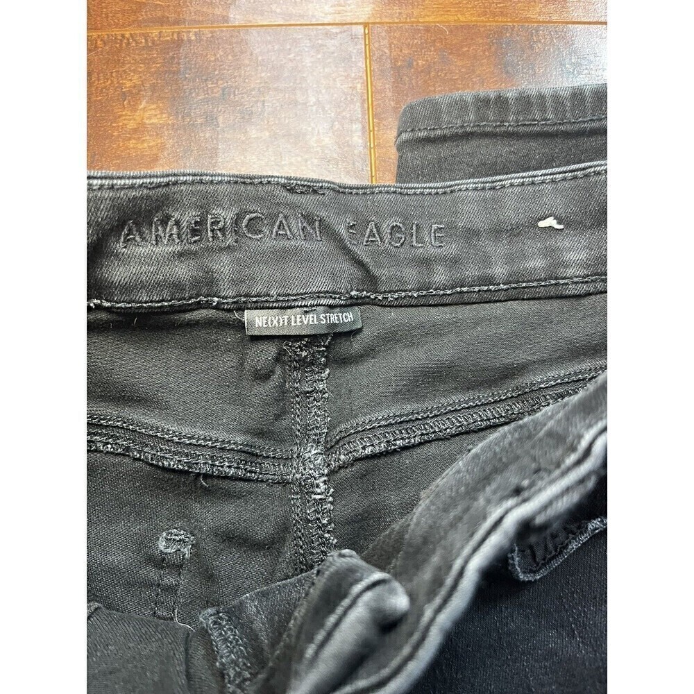 american eagle next level stretch distressed skinny jeans Size 10 extra short - Picture 2 of 6